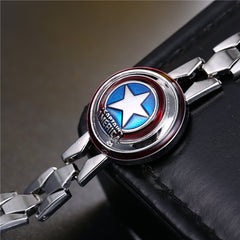 Captain America Shield Silver Alloy Bracelet