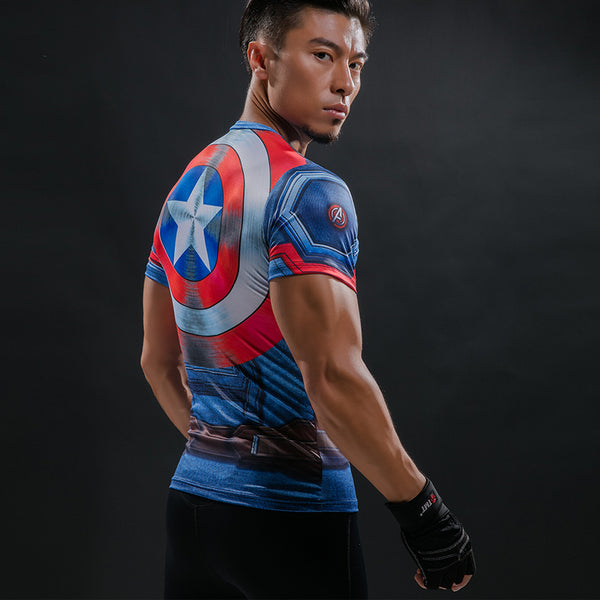 Captain America Bodybuilding T Shirt