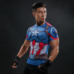 Captain America Bodybuilding T Shirt