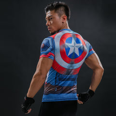 Captain America Bodybuilding T Shirt