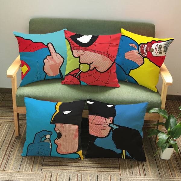 Captain America Drinking Tomato Soup Cushion