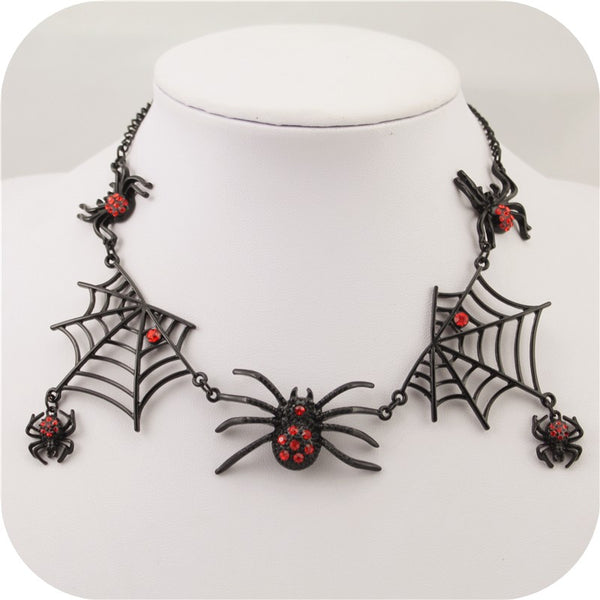 Black Spider Necklace