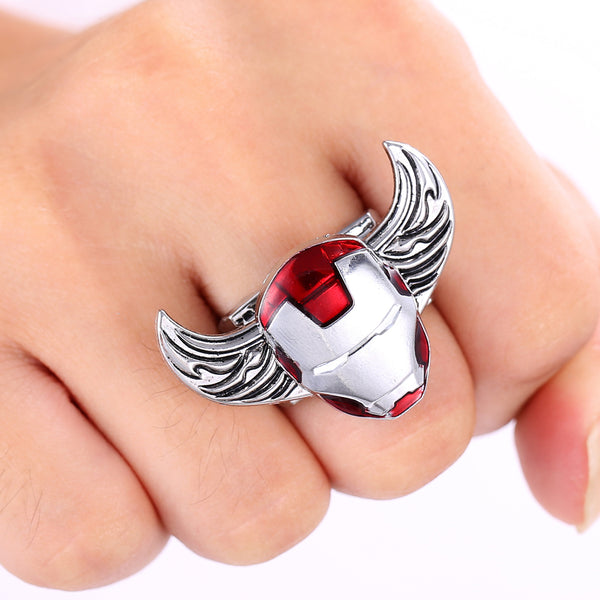 Captain America Rotatable Angel Wings Ring