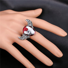 Captain America Rotatable Angel Wings Ring