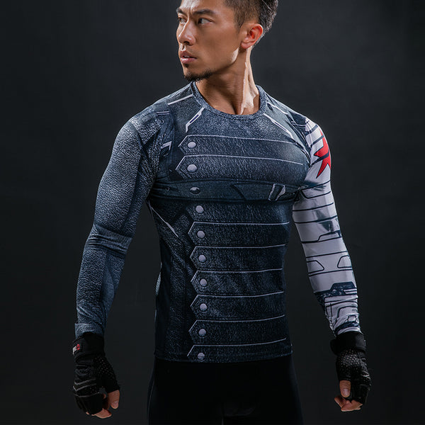 Winter Soldier Longsleeve Fitness T-Shirt