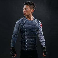 Winter Soldier Longsleeve Fitness T-Shirt