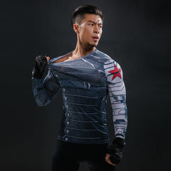 Winter Soldier Longsleeve Fitness T-Shirt