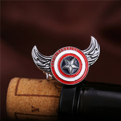 Captain America Shield Angel Wings Rotatable Ring