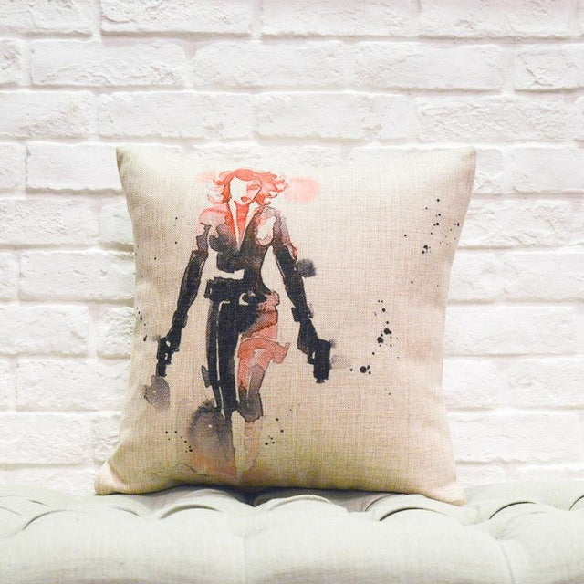 Blackwidow Watercolor Cushion