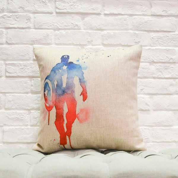 Captain America Watercolor Cushion