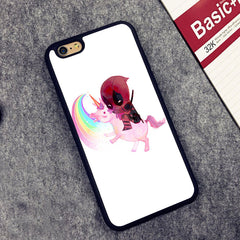 Deadpool Riding a Unicorn iPhone Case