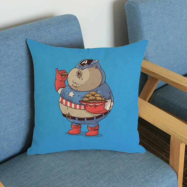 Fat Captain America Cushion