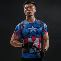 Captain America Bodybuilding T Shirt