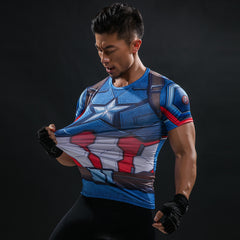 Captain America Bodybuilding T Shirt