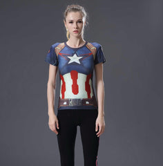 Captain America Civil War Fitness T-Shirt