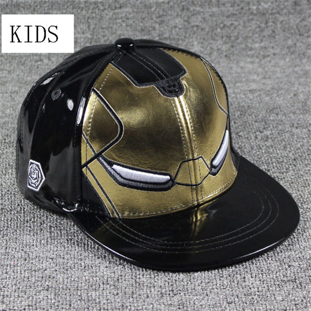 Iron Man Black & Gold Kids Hat