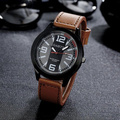 2017 Luxury Brand Watch Men Military Watches Men's Quartz-watch PU Leather Hour Clock Male Wrist Watch Relogio Masculino #53