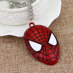 feimeng jewelry Super Hero Spiderman Necklace Superhero Spider-man Mask Pendant Necklace For Men Fashion Accessories