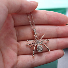 Gold Crystal Necklaces Spider Pendant Necklace Fashion wedding Jewelry For Women Hot Sale luxury Summer Style Newest Rose