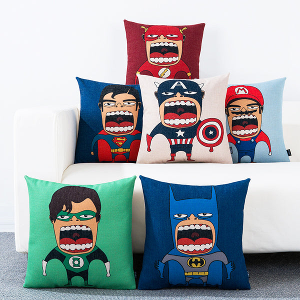 Humorous Screaming Captain America Cushion