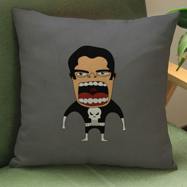 Humorous Screaming Punisher Cushion