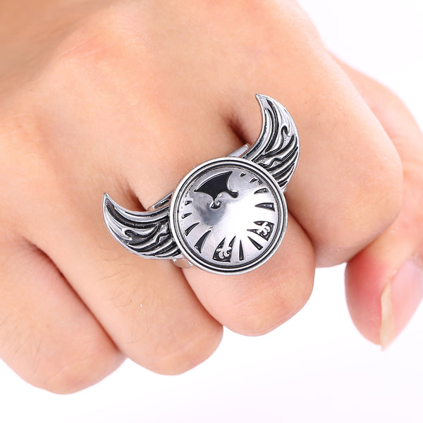 ]S.H.I.E.L.D. Personality Rotatable Angel Wings Ring