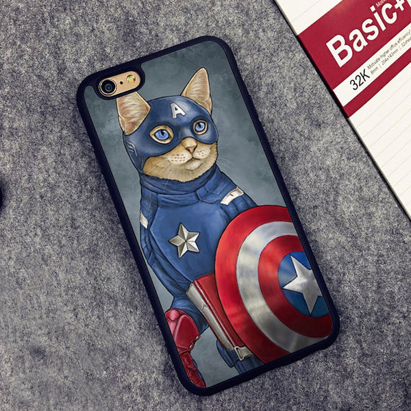 Cat Captain America iPhone Case