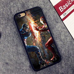 Captain vs Iron Man iPhone Case