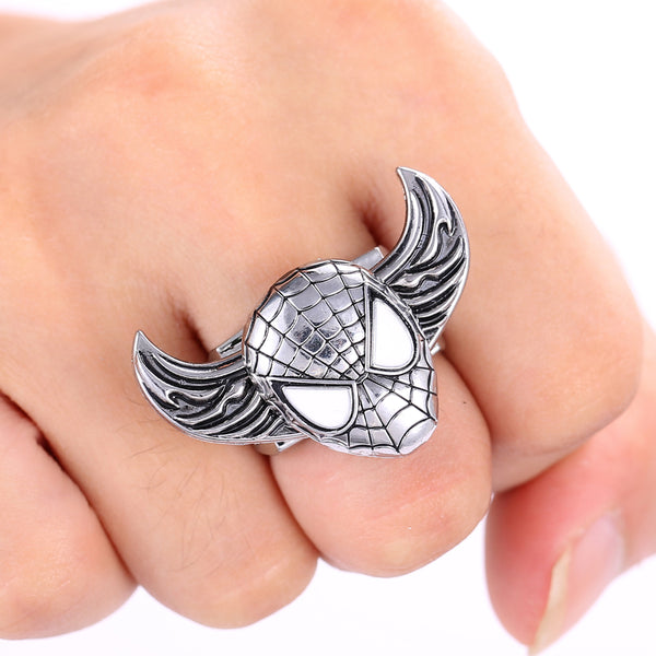 Spiderman Rotatable Angel Wings Ring